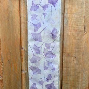 Silk Scarf - Purple Ginkgos